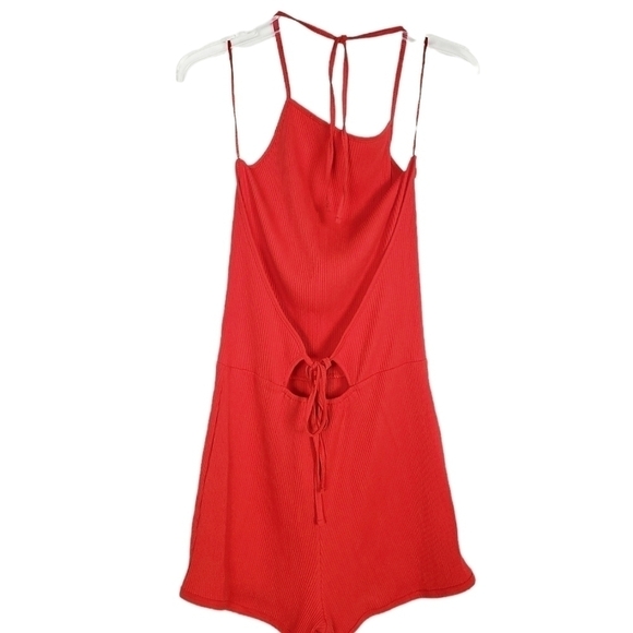 ZARA halter ribbed romper short jumpsuit NWT - Picture 3 of 7